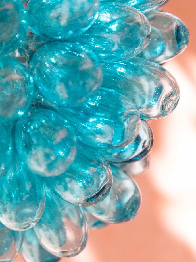Cluster lamp blown glass - Turquoise size M | Tadé
