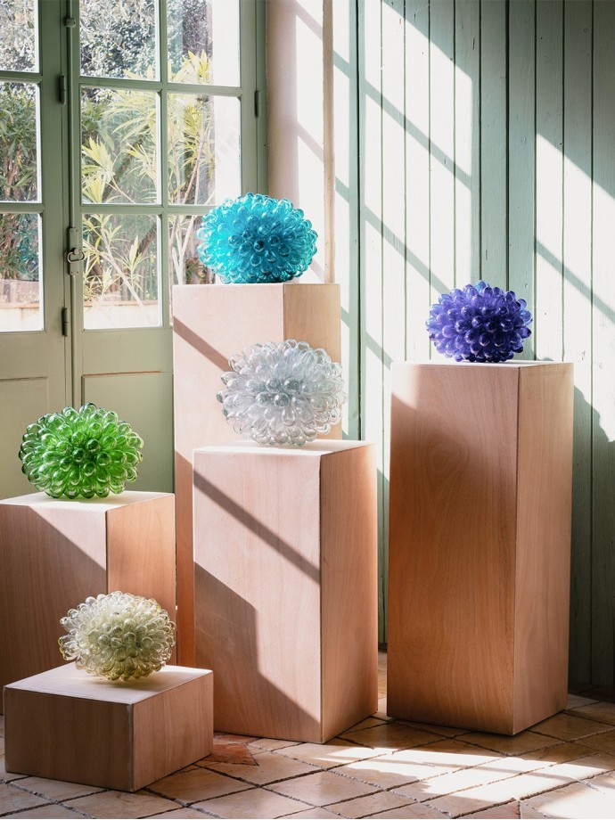 Cluster Lamp Blown Glass - Green Size M | Tadé
