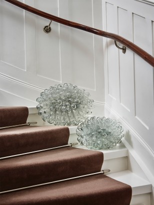 Cluster of blown glass decorative pieces - Transparent | Tadé