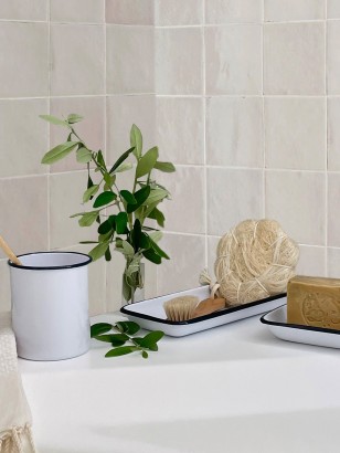 Porte savon noir et rouge – Décoration artisanat | Tadé