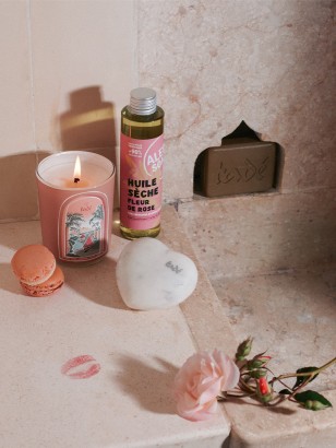 GALET DE MASSAGE COEUR · Marbre blanc