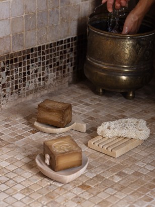PORTE SAVON RECTANGLE · Marbre blanc