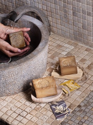PORTE SAVON RECTANGLE · Marbre blanc