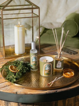 CANDLE LANTERN - Gold Zinc
