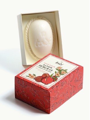 OLIVE SOAP · Seville Pomegranate – Pure vegetable soap with sweet almond oil, gourmet fragrance