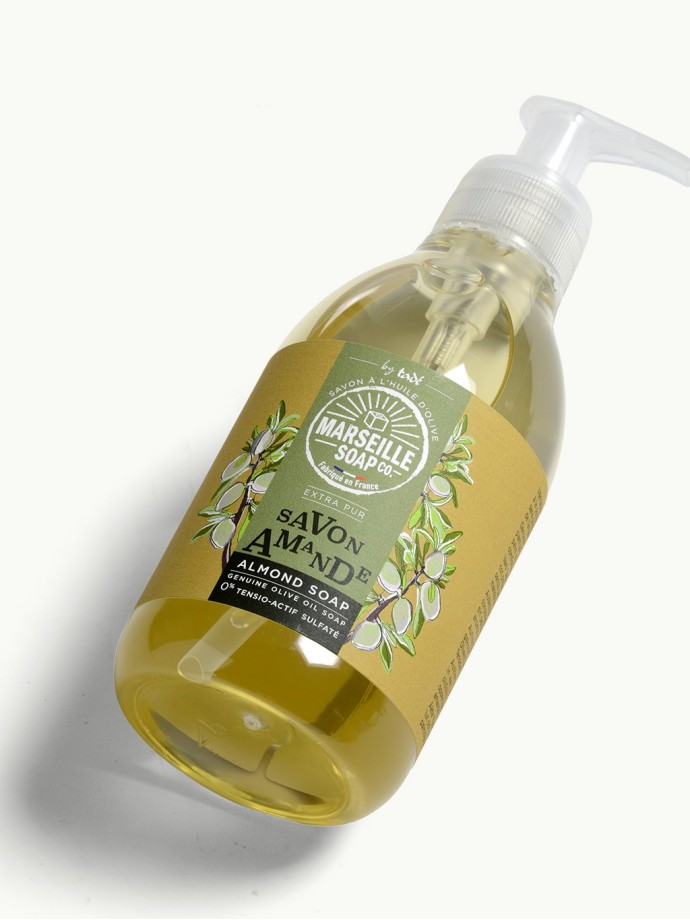 Savon Liquide Marseille Amande 300ml – 98.5% Naturel & Fabriqué en Provence