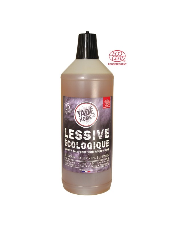 Lessive Liquide au Savon d'Alep certifiée Ecodétergent - 1l