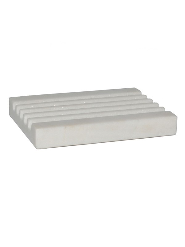 Porte Savon Marbre Blanc Rectangulaire