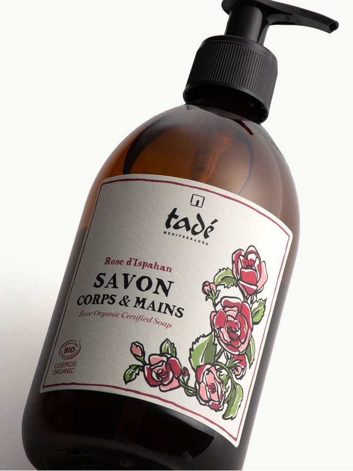SAVON LIQUIDE CERTIFIÉ BIO · Rose d'Ispahan