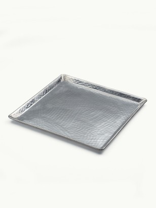 SQUARE TRAY · Silver Aluminium