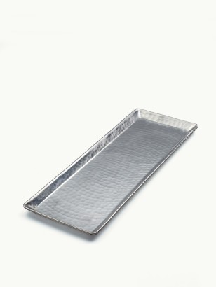 LARGE RECTANGLE PLATTER Silver Aluminum