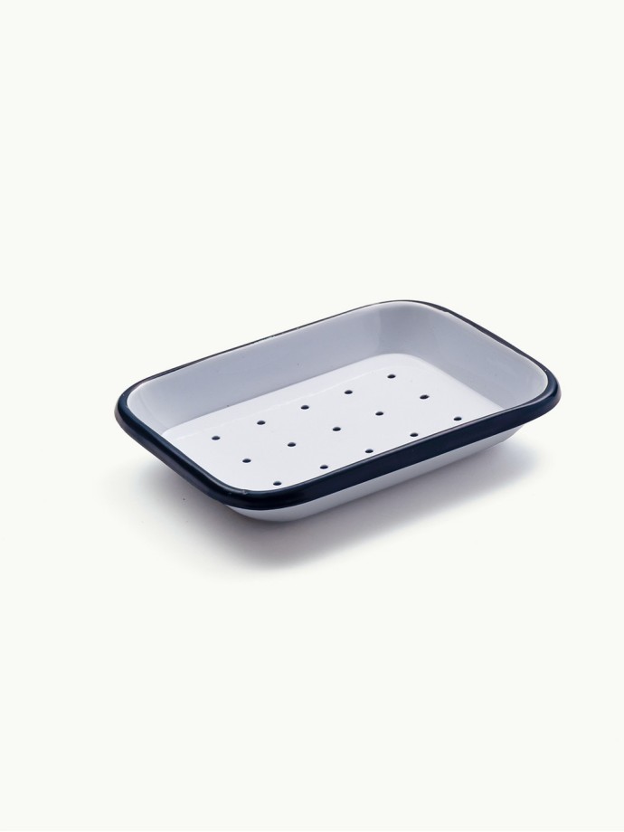 WHITE & BLUE SOAP DISH ·