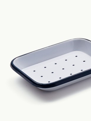 WHITE & BLUE SOAP DISH ·