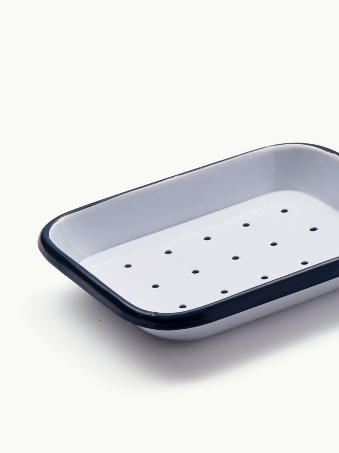 WHITE & BLUE SOAP DISH ·