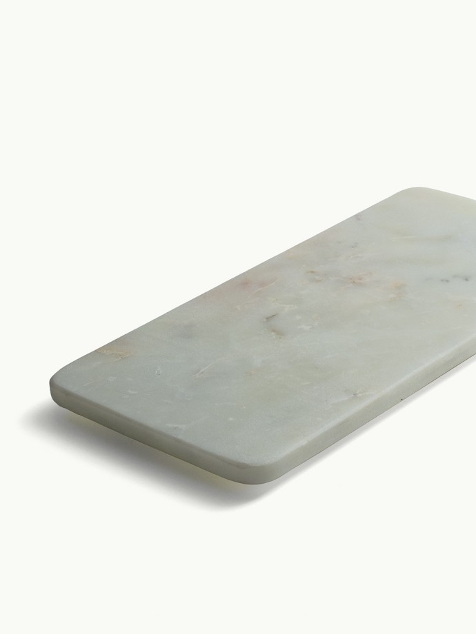 RECTANGLE TRAY · White marble