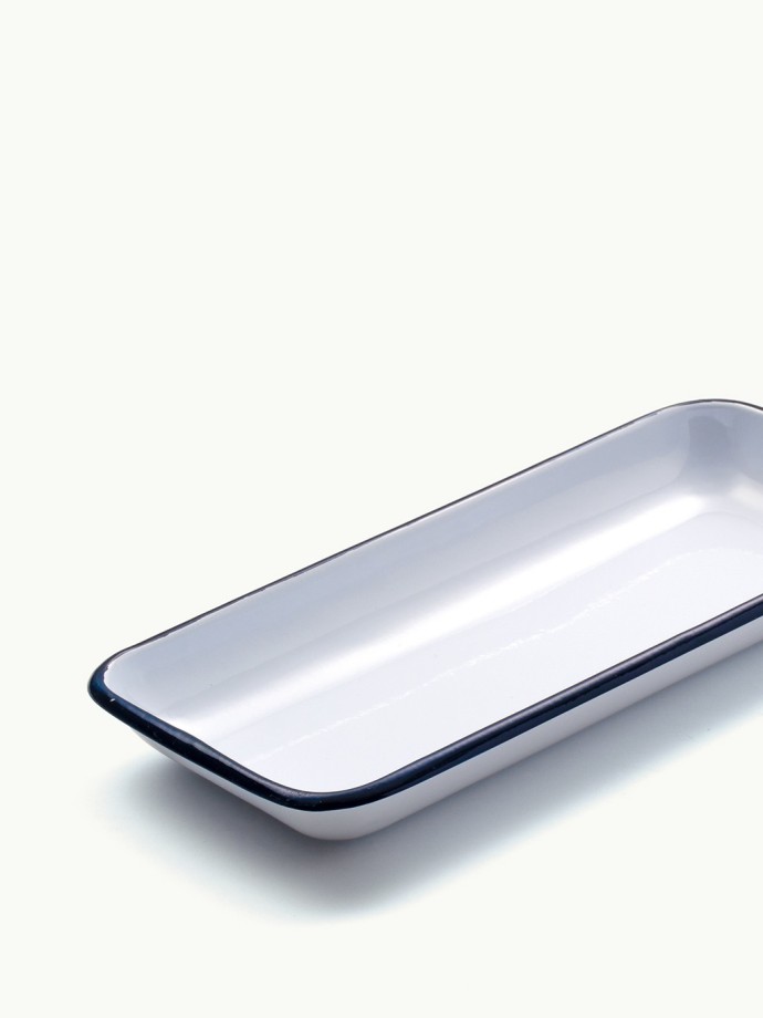 WHITE & BLUE BATHROOM TRAY ·