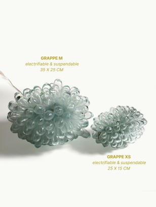 Cluster lamp blown glass - Gray size M | Tadé