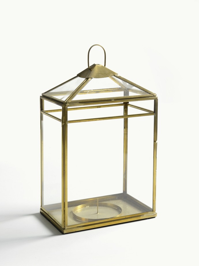 CANDLE LANTERN S · Gilded zinc