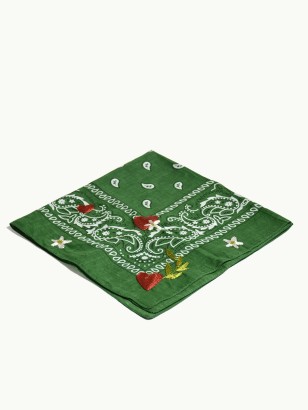 BANDANA BRODÉ  · Vert