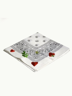 BANDANA BRODÉ  · Blanc