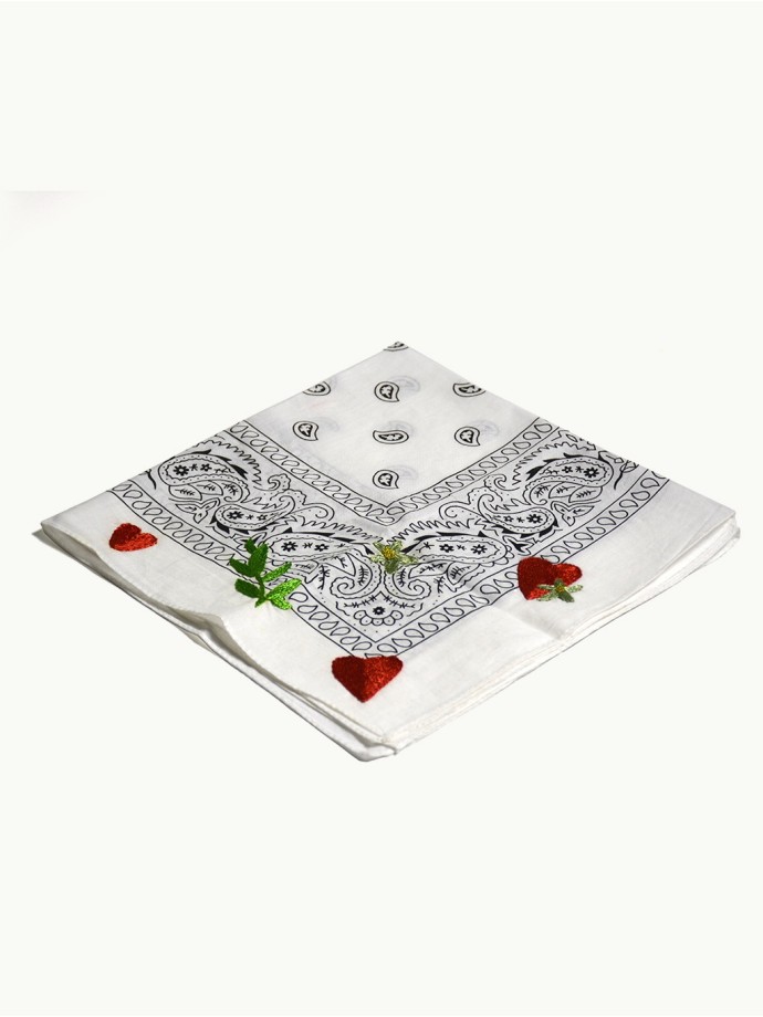 BANDANA BRODÉ  · Blanc
