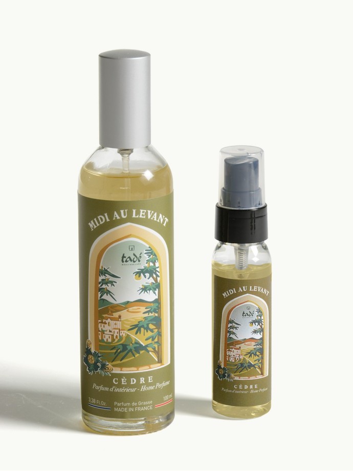 Spray Voyage Cèdre – Parfum d’intérieur Midi au Levant | Tadé