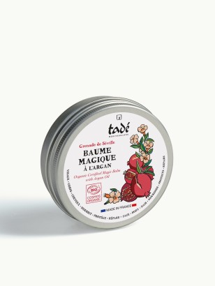 Organic magic balm with argan - Seville Pomegranate scent, for face, body & hair
