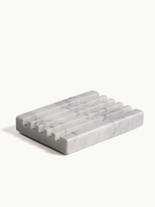 PORTE SAVON RECTANGLE · Marbre blanc