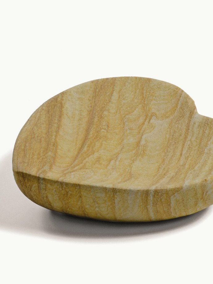 Heart-shaped Sand Marble Tray - Elegant and minimalist soap dish tray 12.5 × 12.5 cm, stylish and practical