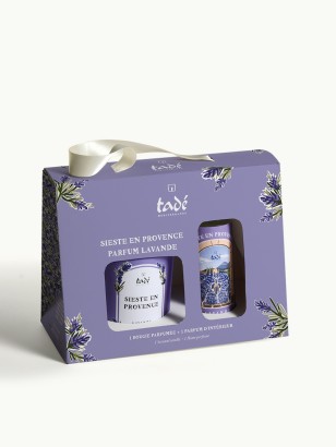 "Sieste en Provence" scented set - Lavender Candle 180 g + Room Spray 100 ml | Tadé