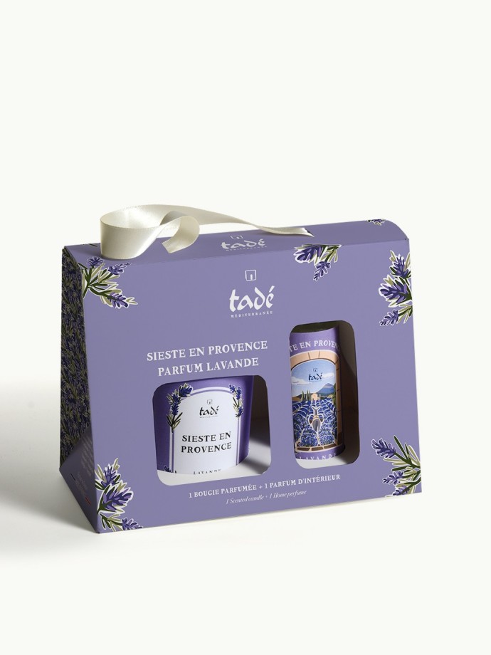 "Sieste en Provence" scented set - Lavender Candle 180 g + Room Spray 100 ml | Tadé