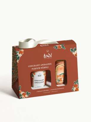 Scented gift set "Andalusian Sunset" - Neroli Candle 180 g + Room Spray 100 ml | Tadé