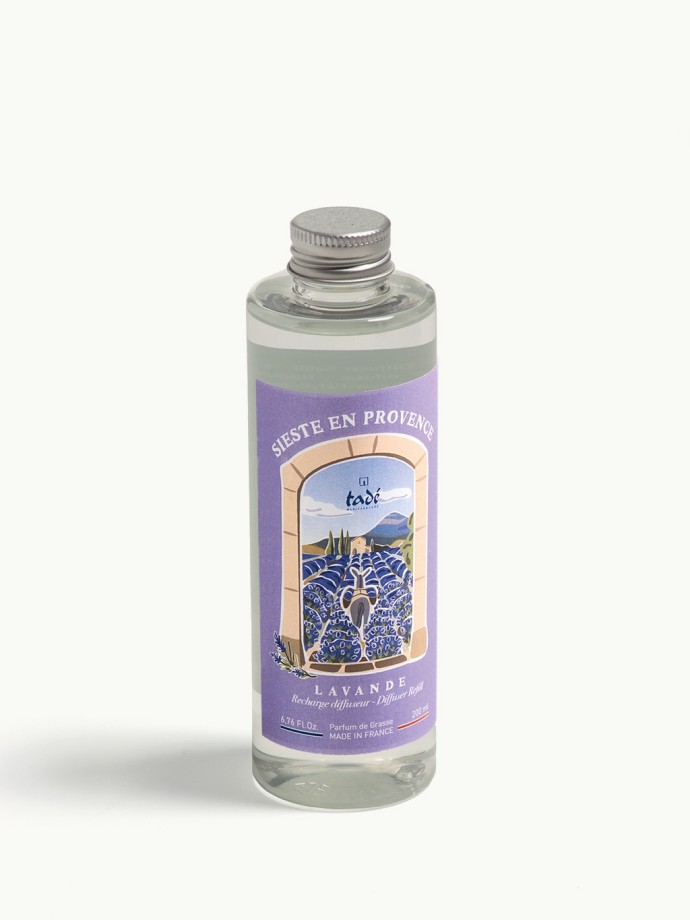 Recharge diffuseur Tadé parfum Lavande · Sieste en Provence · 200ml · Fabriqué en France