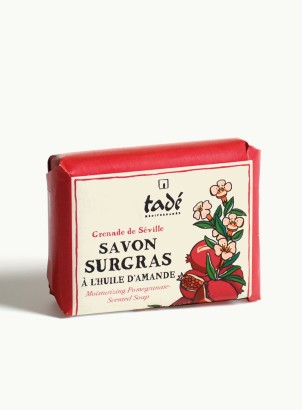 Extra-rich soap with almond oil - Organic Seville Pomegranate Soap 100g