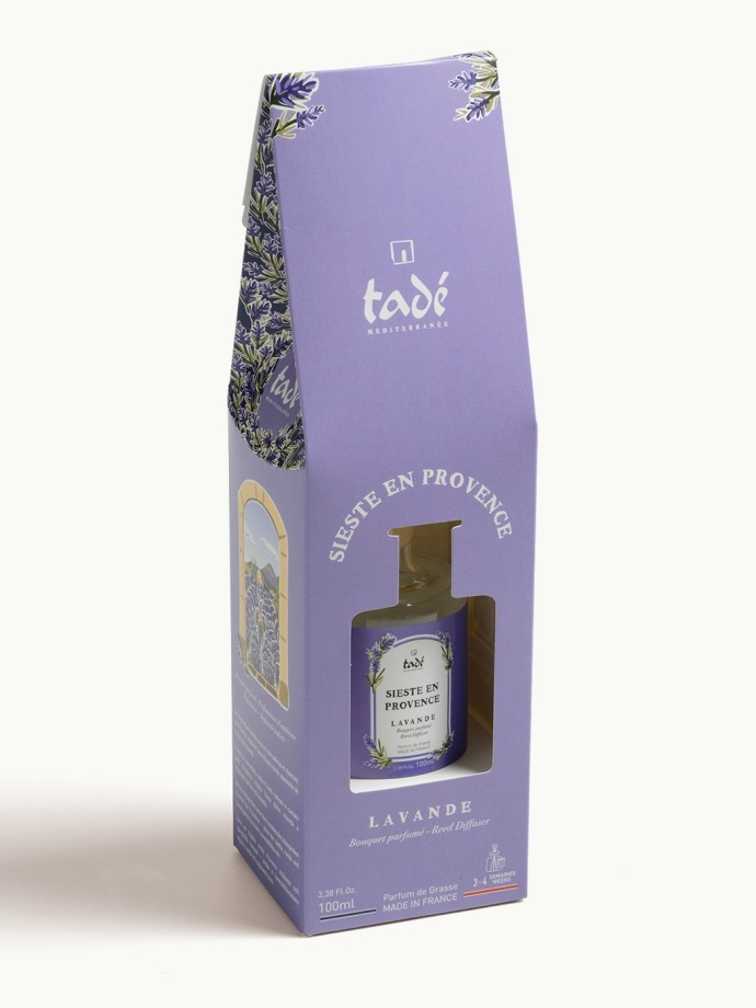 Diffuseur de parfum Tadé Lavande · Sieste en Provence · 100ml · Rechargeable, fabriqué en France