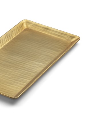 RECTANGULAR TRAY. Gold brass