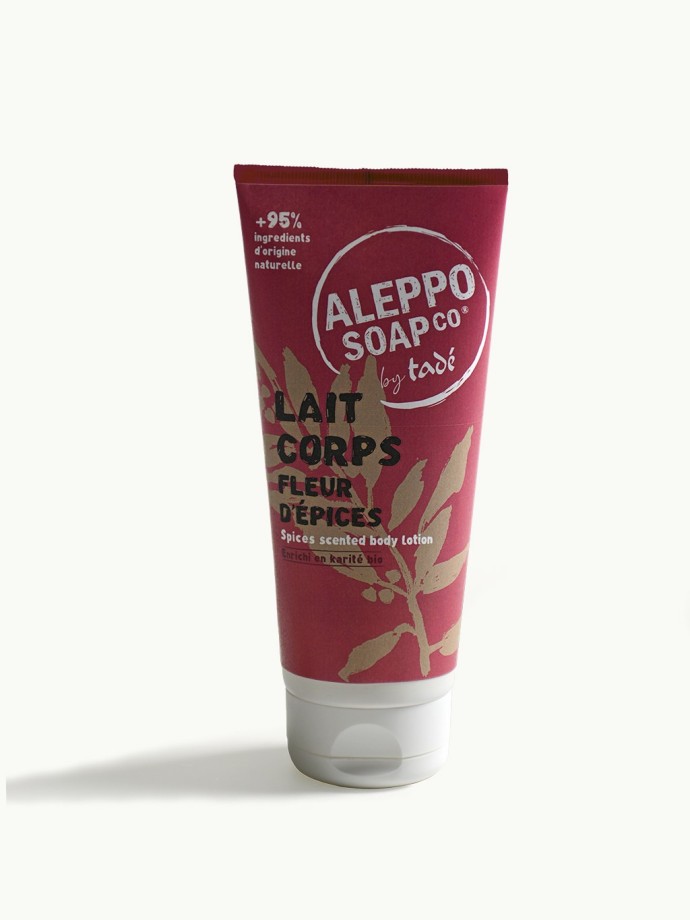 Body Milk Spicy Flower - Natural moisturizer, nourishes and softens dry skin thanks to organic shea butter and vegetable oils.