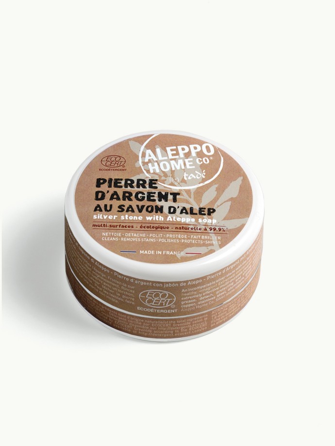 Silver stone with certified Aleppo soap Ecodetergent