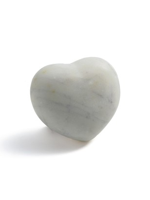 HEART MASSAGE STONE · White marble