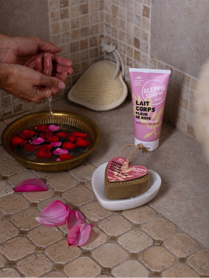 Aleppo Soap Heart Rose Flower - Natural & Handmade